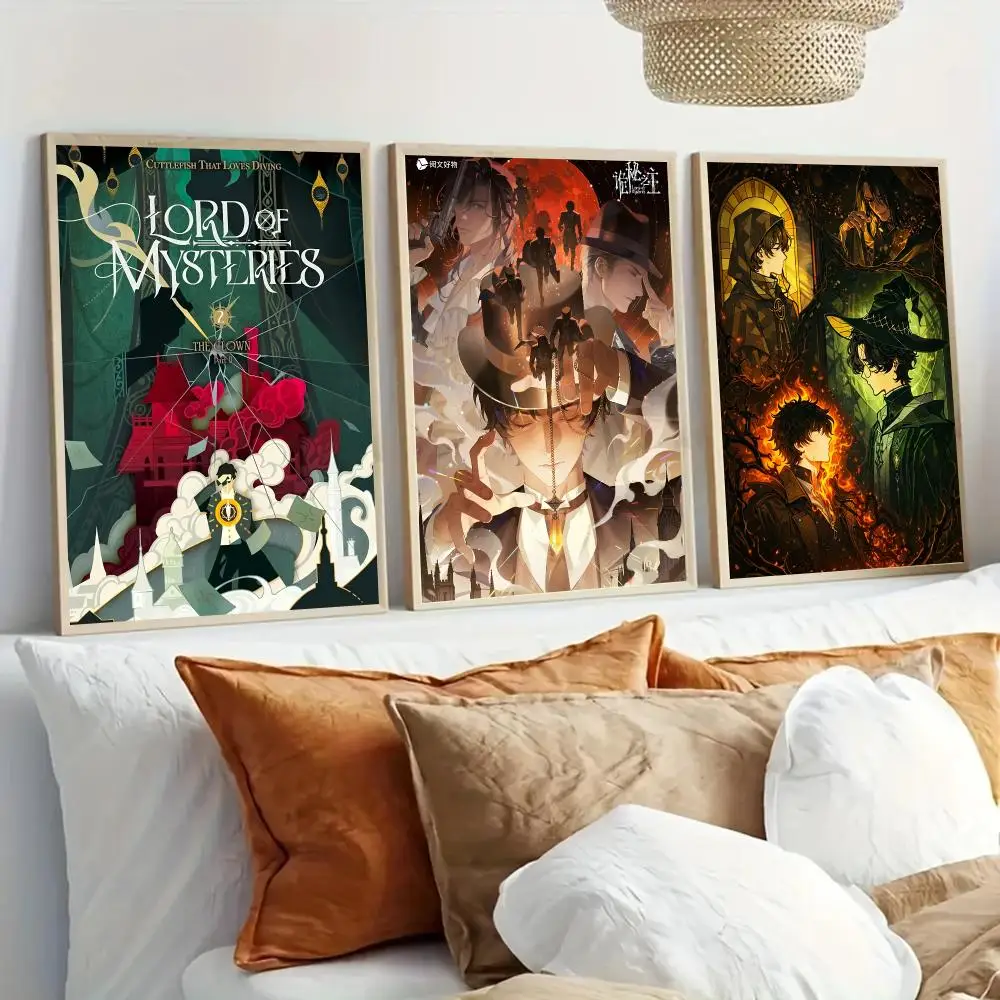 L-Lord of Mysteries Anime Poster Modern Home Living Bedroom Bar Hallway Waterproof Wall Art Aesthetic Decor