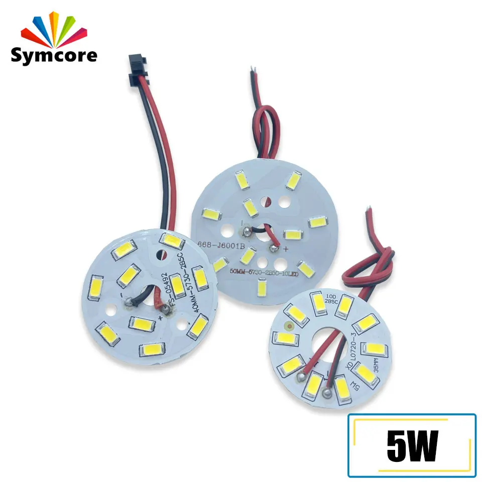 10 szt. Chipów LED 5W żarówka LED PCB SMD5730 źródło światła Panel lampy z wtyczką do do sufitu LED wymiana żarówki lampy