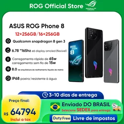 ASUS-ROG Telefone 8 Smartphone, Snapdragon 8 Gen 3, 5G, 6,78 