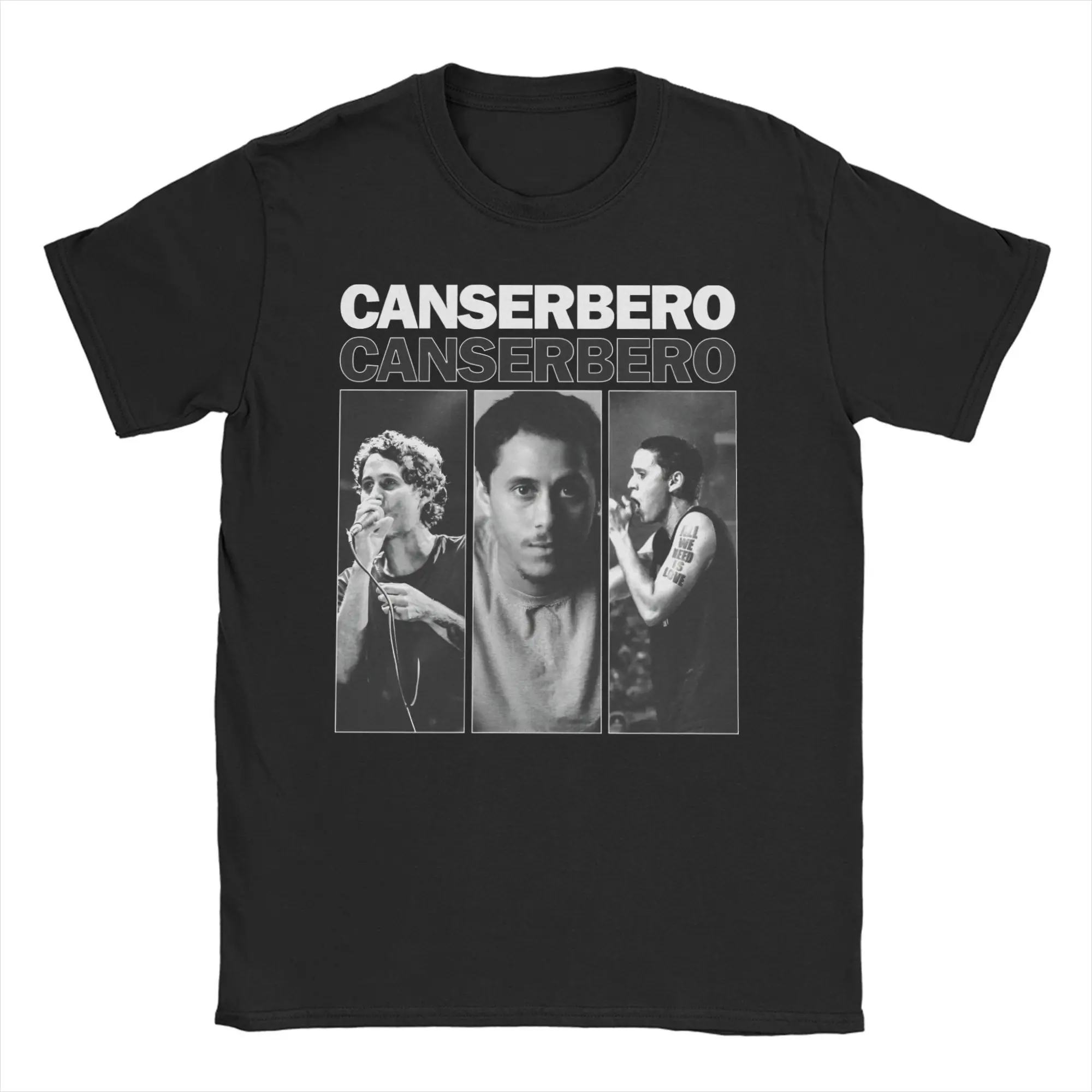 

Rapper Canserberos T-Shirts Men Funny Pure Cotton Tees Round Neck Short Sleeve T Shirts Graphic Printed Tops