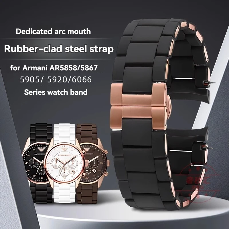 Stainless Steel Strap for Armani AR5906 AR5905 AR5890 AR5889 AR5920 Watch, 23mm Men 20mm Women Replacement Band Bracelet Stainless Steel Strap for Armani AR5906 AR5905 AR5890 AR5889 AR5920 Watch, 23mm Men 20mm Women Replacement Band Bracelet