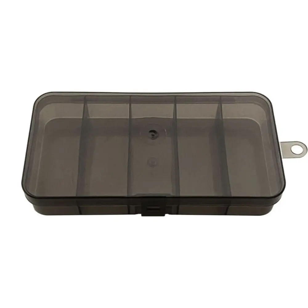 Portable Plastic Luya Fishing Gear Box Transparent Hangable Bait Box 5 Grids Fish Bait Storage Box Fishing