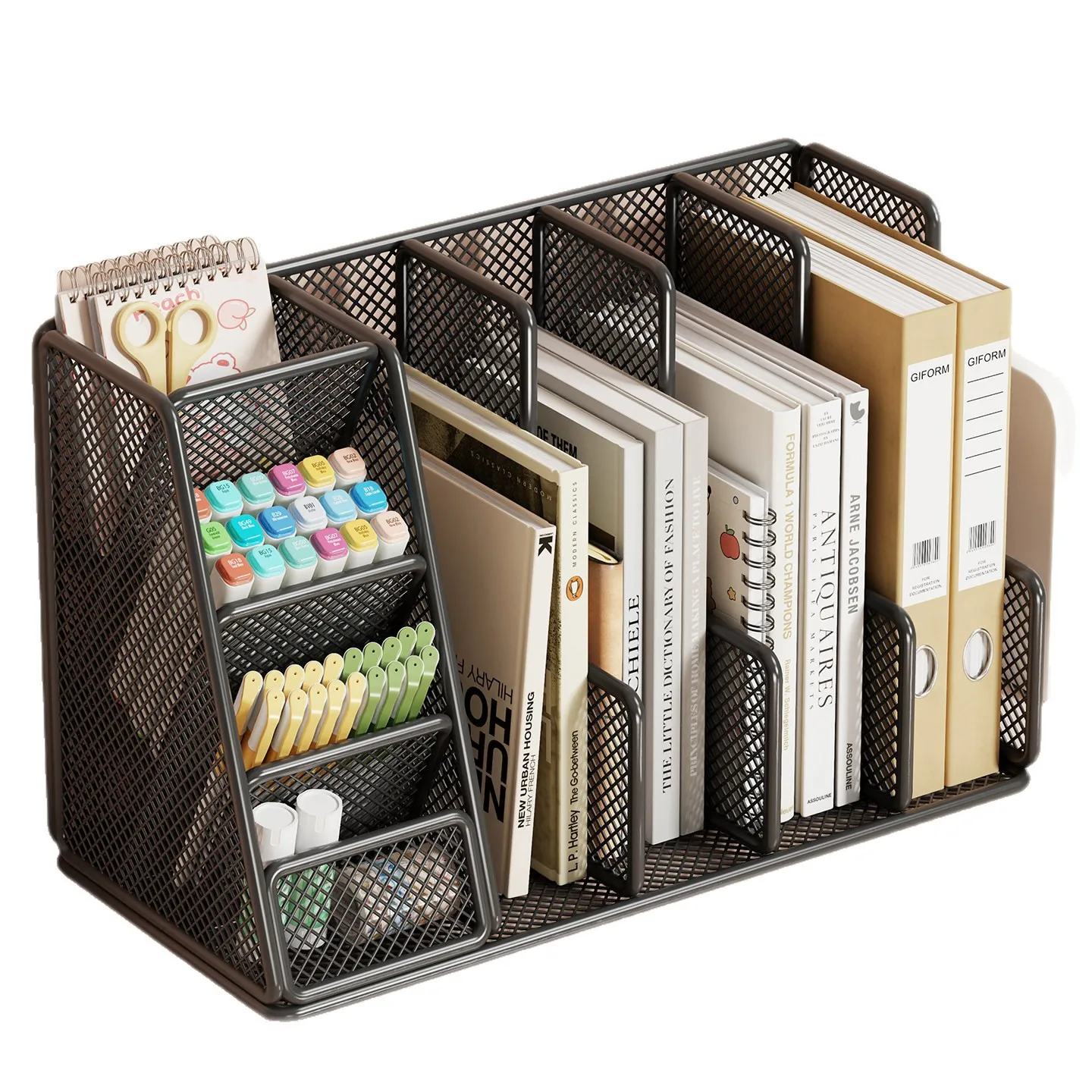 Office Common Goods Storage Holder Anti Fall Book Clip Simple Reading Rack Document Shelf Partition Board Desktop Data Divider