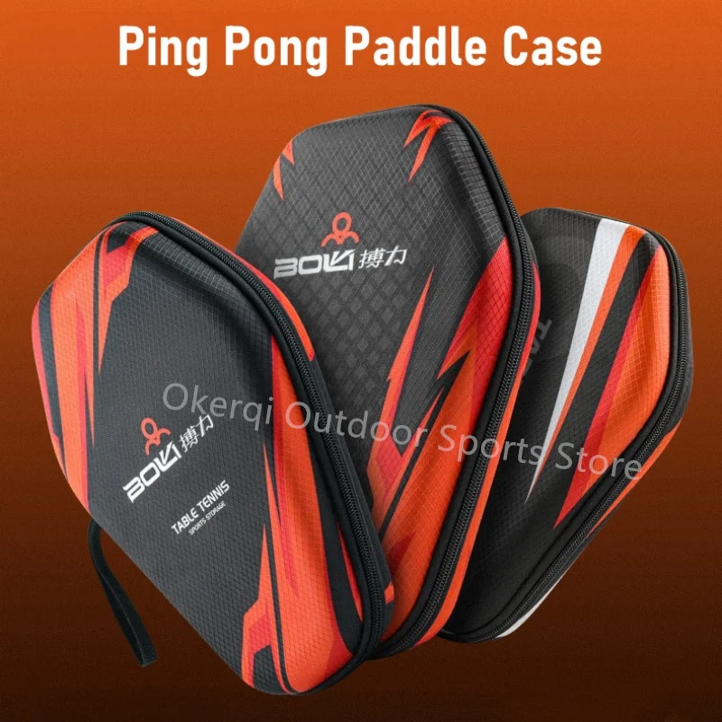 1 stücke Tischtennis schläger Fall hochwertige Eva sechseckige Handtasche Ping Pong Paddel tasche harte tragbare Sport Ping Pong Schläger Tasche