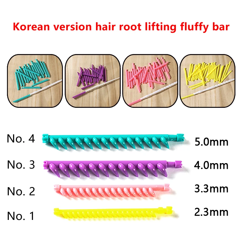 20/30Pcs/Set 2.3/3.3/4/5mm Hair Root Perm Rods Bars Curlers With Clips Bangs Fluffy Salon Hair Rollers Set Hair Styling Tools