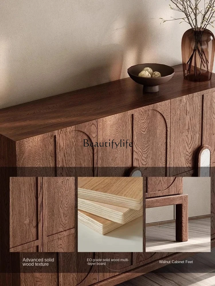 medieval style solid wood home shoe cabinet villa living room porch cabinet wabi sandy style retro shoe cabinet