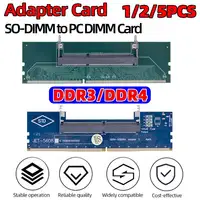 Tarjeta adaptadora de memoria para ordenador portátil, 1-5 uds., DDR3, DDR4, SO-DIMM a PC, conector de tarjeta DIMM, memoria, adaptador de conector RAM