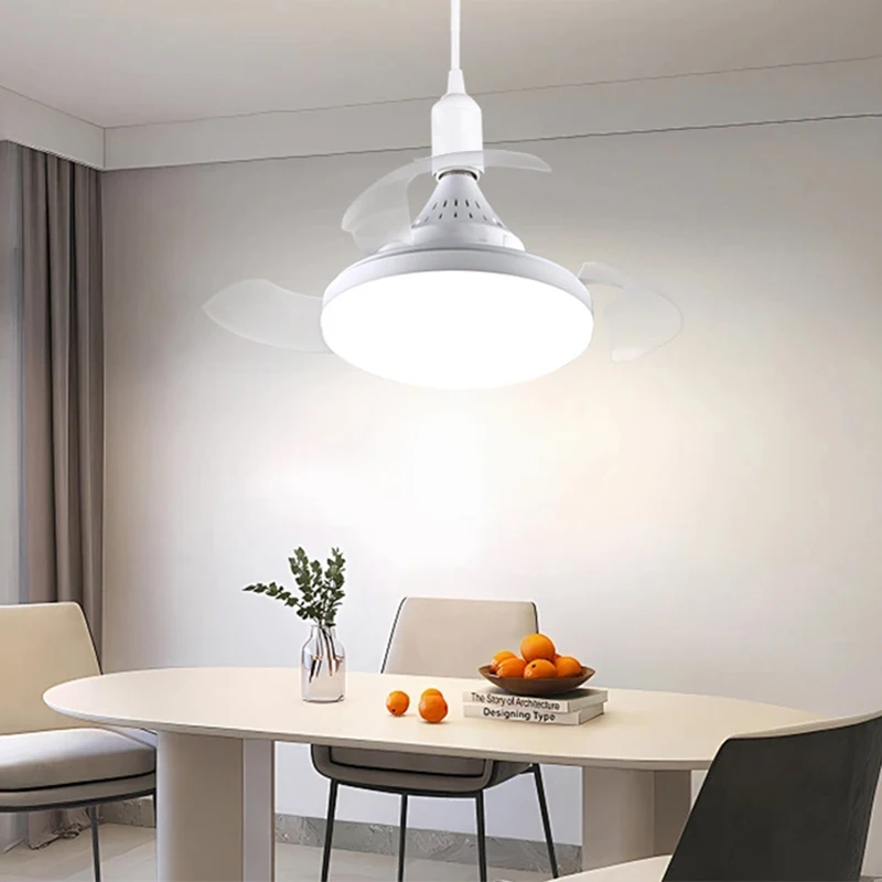 

Smart Invisible LED Ceiling Fan lights Remote Control E27 Base retractable blades ceiling lamp fan Bedroom Study Lighting