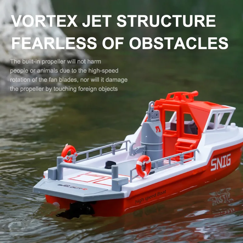 New Simulation Rescue Boat High Horsepower Tug Full Proportion 2.4G Wireless Brushless High Speed Remote Control Boat