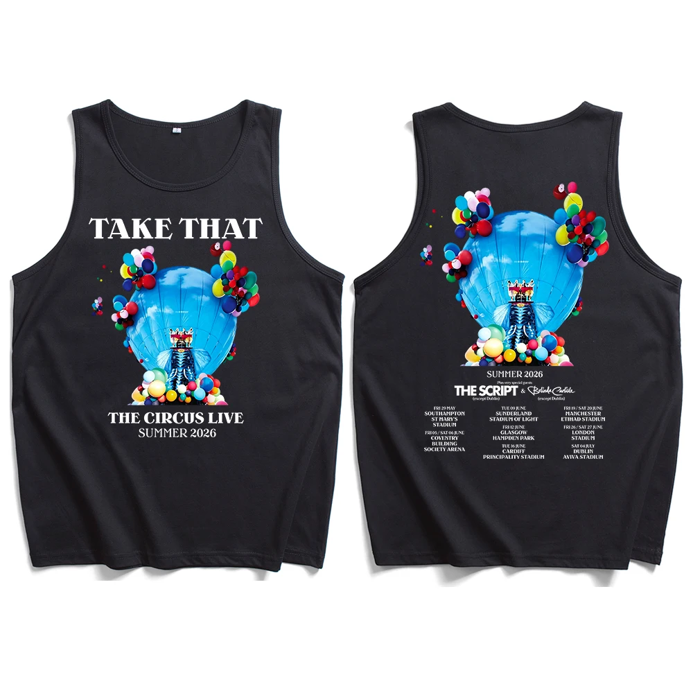 Take That the Circus Tour 2026 Vest Tank Top Loose Women's Sleeveless Summer Tank Top Shirt