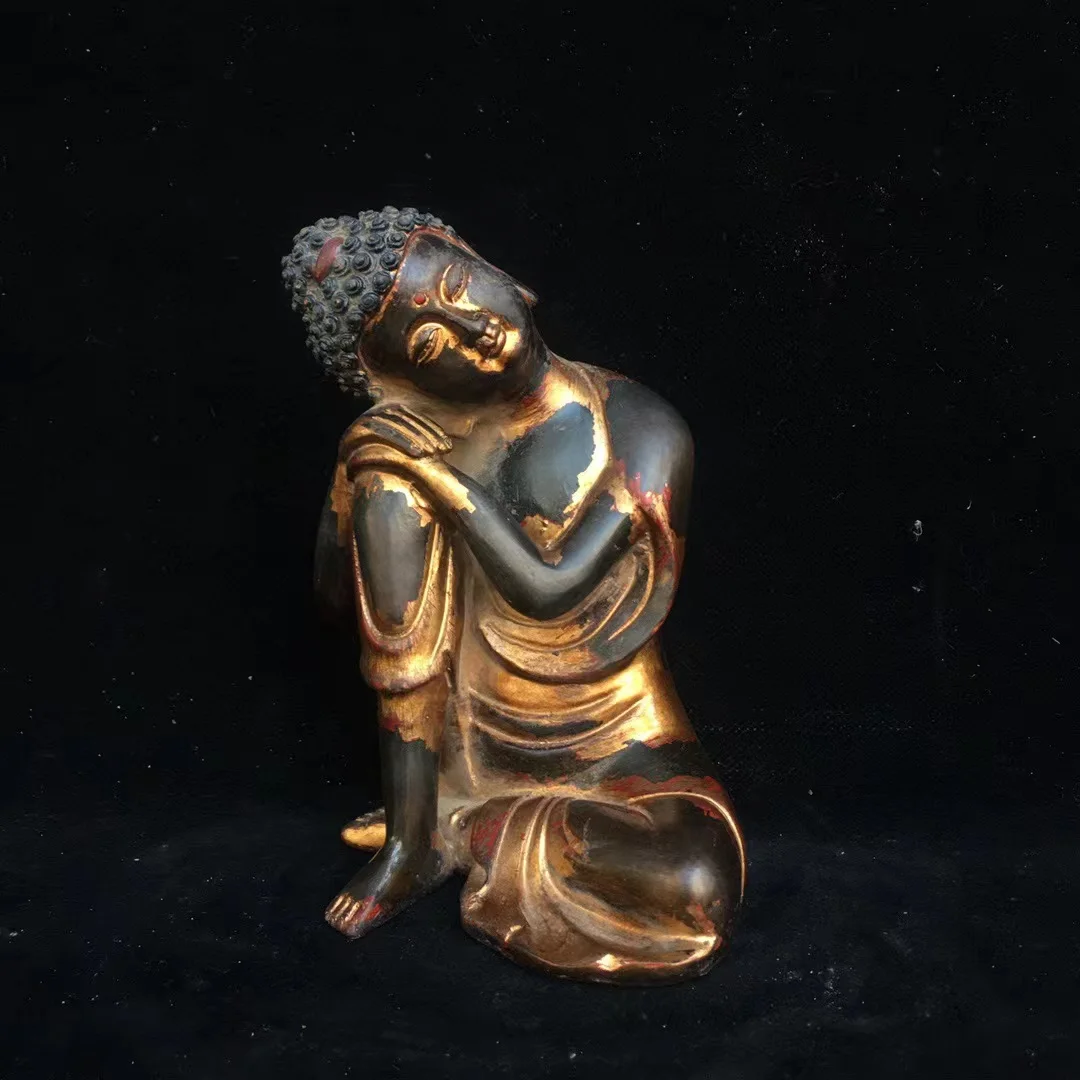 Old copper hand-made is sleeping Buddha statue,Free shipping