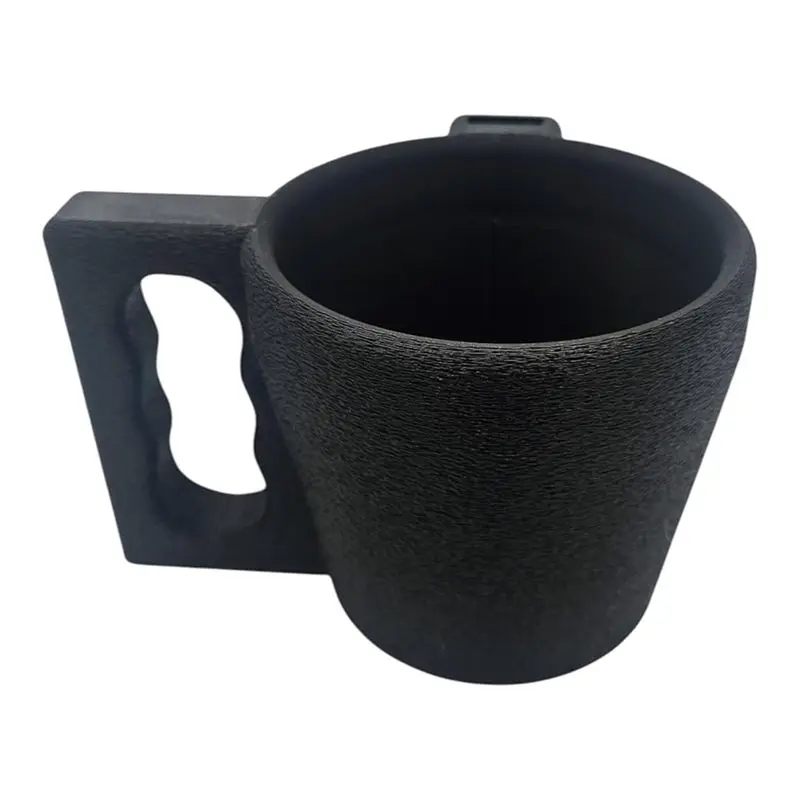 AA94-Spoon Slot Ice Cream Pint Holder-Fuzzy Texture-Cozy Grip-Ergonomic Handle-Vibrant Color Variety Black