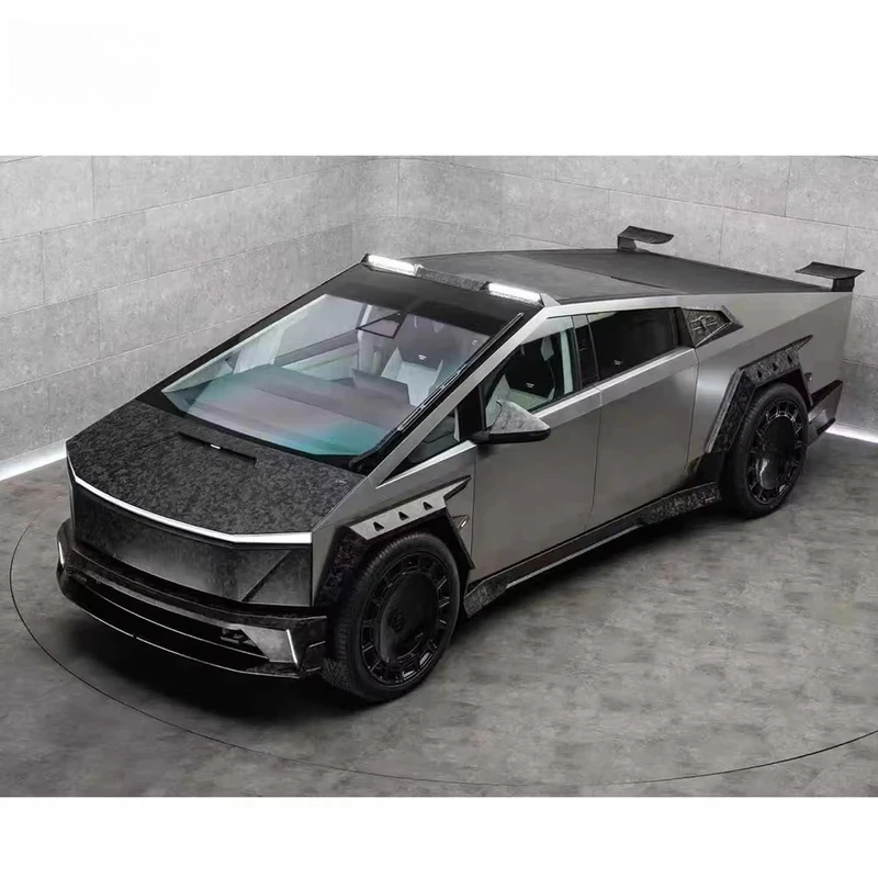 Car Accessories MSY Style Dry Carbon Body Kit Front Bumper Lip Side Skirt Spoiler Exhaust Upgrade For Cybertruck 2023-2024