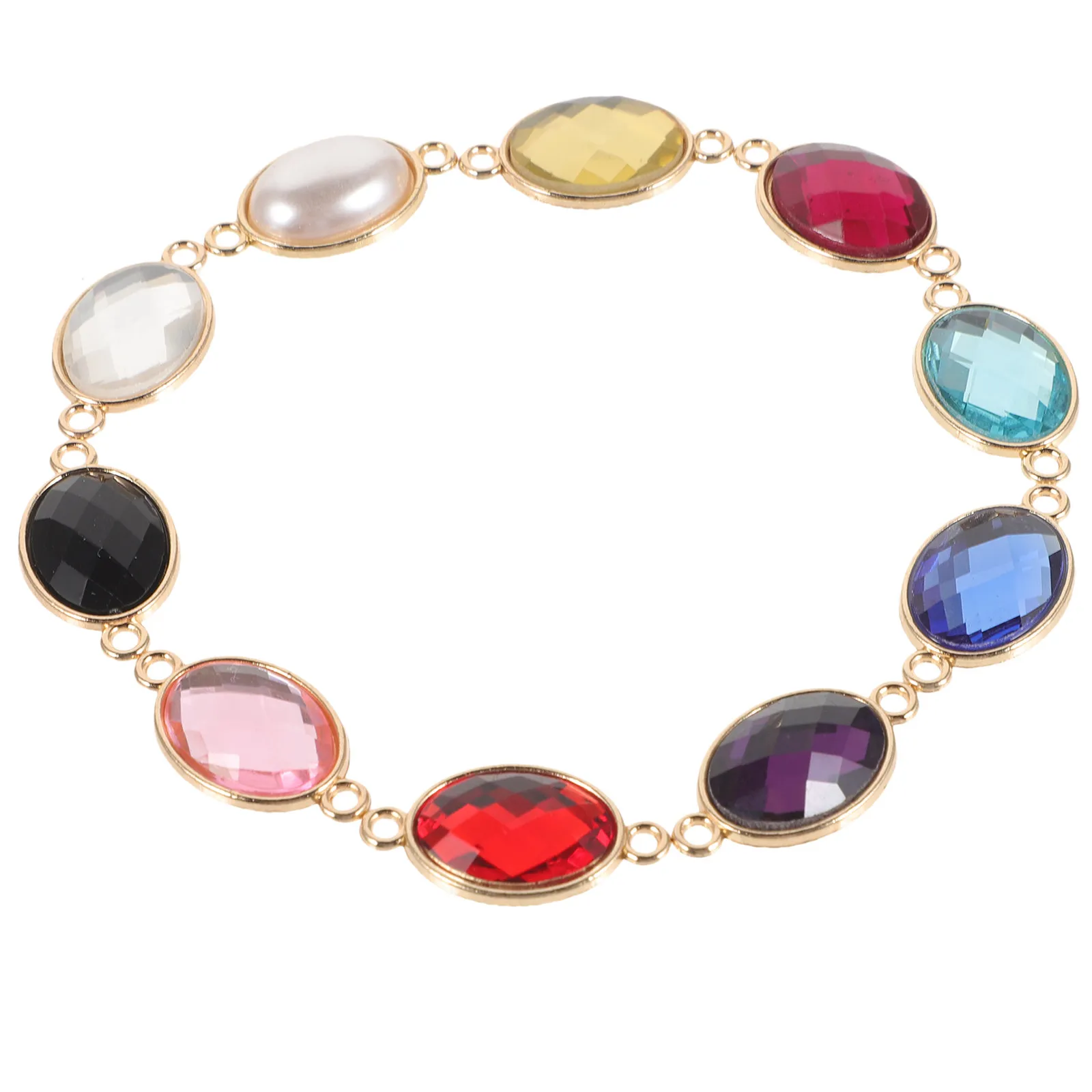 

10Pcs Cat Eye Oval Jewelry Connectors Metal DIY Charms for Necklace Bracelet Making Supplies Vintage DIY Craft Accessories