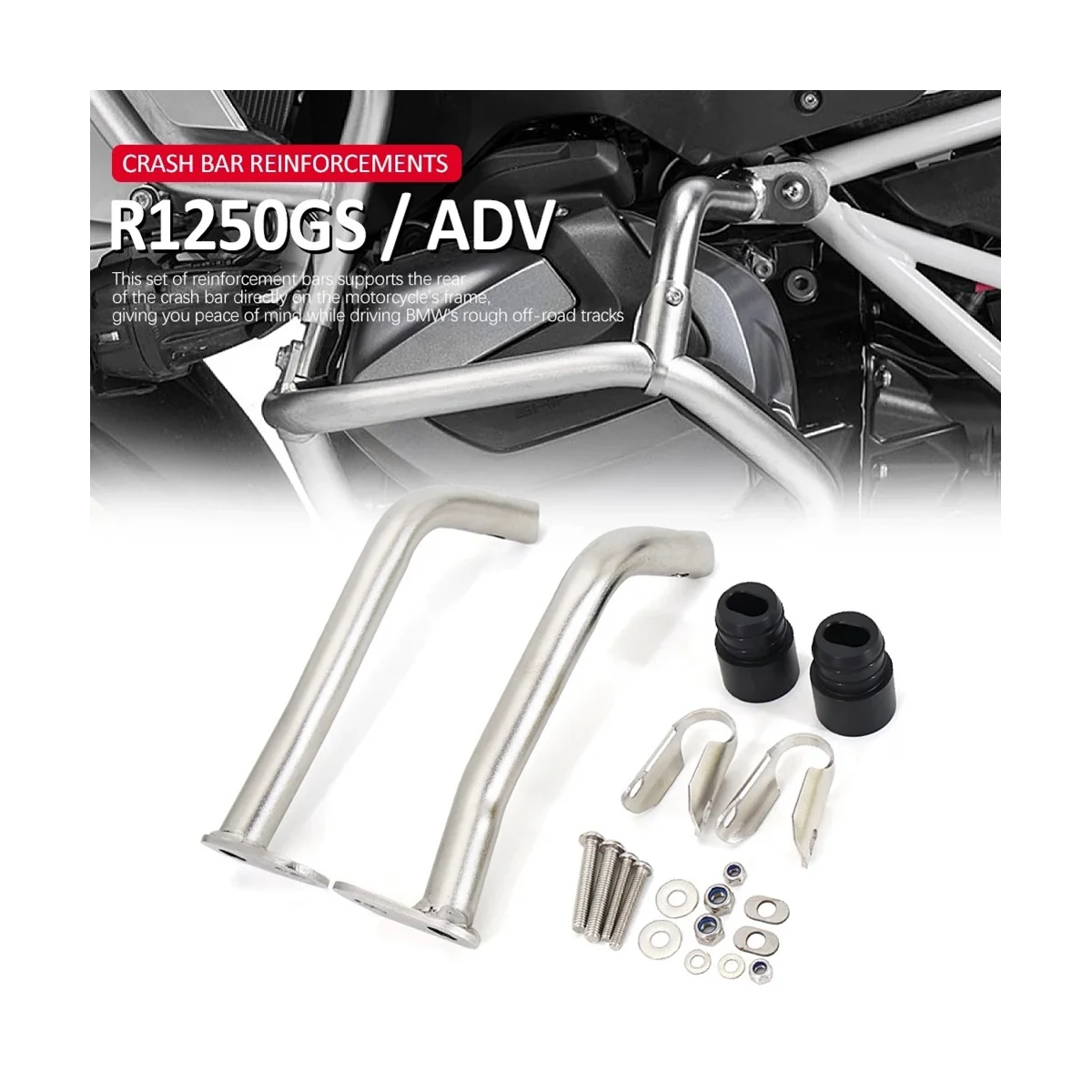 Motorcycle Engine Crash Bar Bumper Frame Protection Reinforcements Bar Kit for R1250GS R1250GSA Adventure