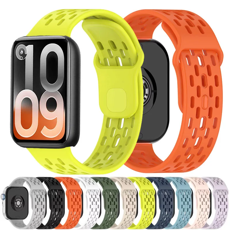 Loch-Silikonarmband für Xiaomi Smart Band 10 Pro/Mi Band 9 Pro/8 Pro Armband Correa für Redmi Watch 6/5/4 Smartwatch-Gürtel