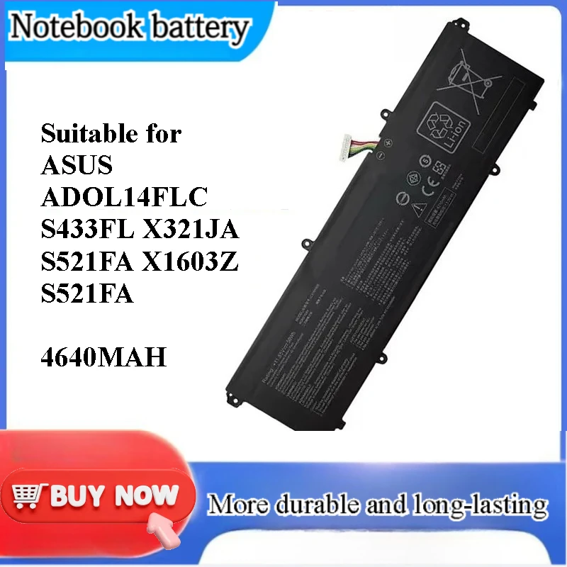 for ASUS ADOL14FLC S433FL X321JA S521FA X1603Z Battery Replacement High Capacity Laptop Internal Battery Pack