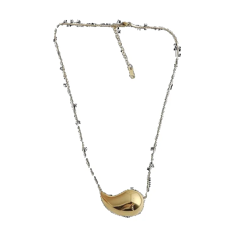 

Невыцветающее большое ожерелье из 18-каратного золота в европейском и американском стиле, цепочка на ключицу с каплями воды