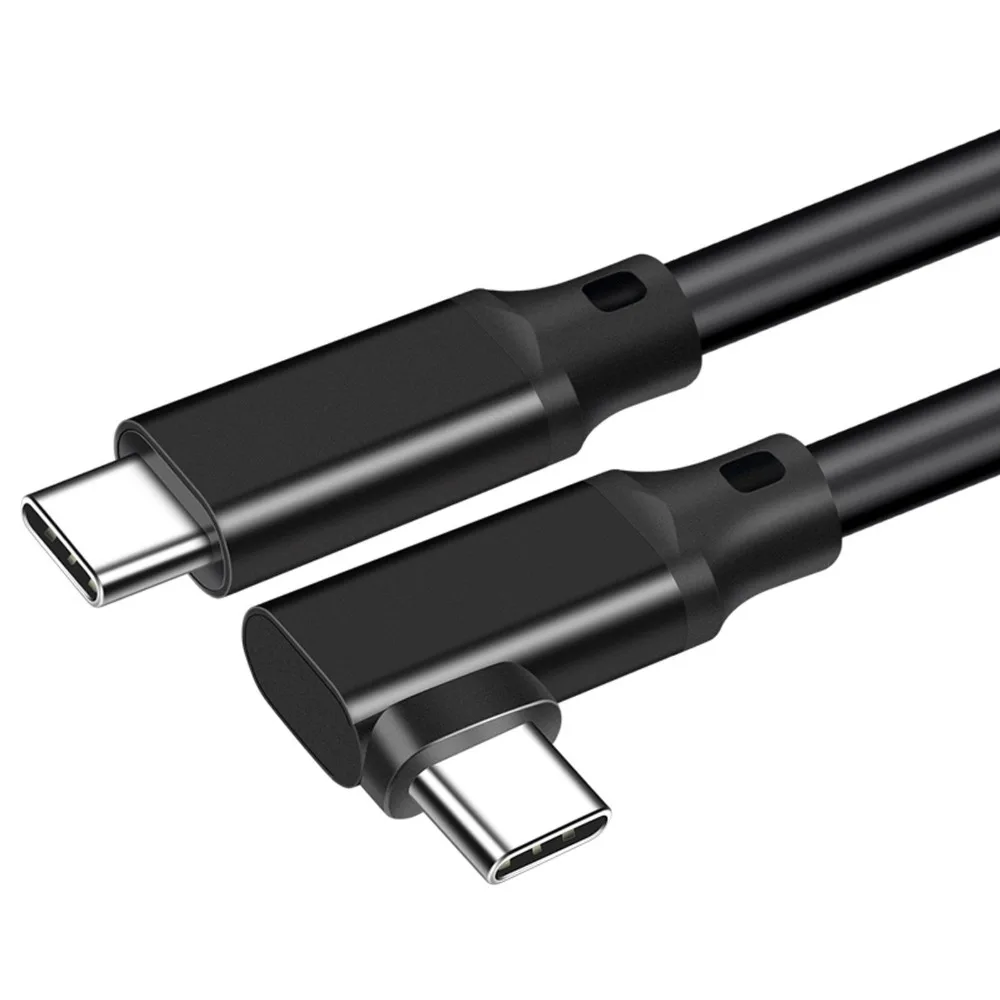 90 Degree Angle USB C Extension Cable Type C USB3.2 10Gbps 100W 5A Male to Male Fast Charging Extender Cord for MacBook Realme