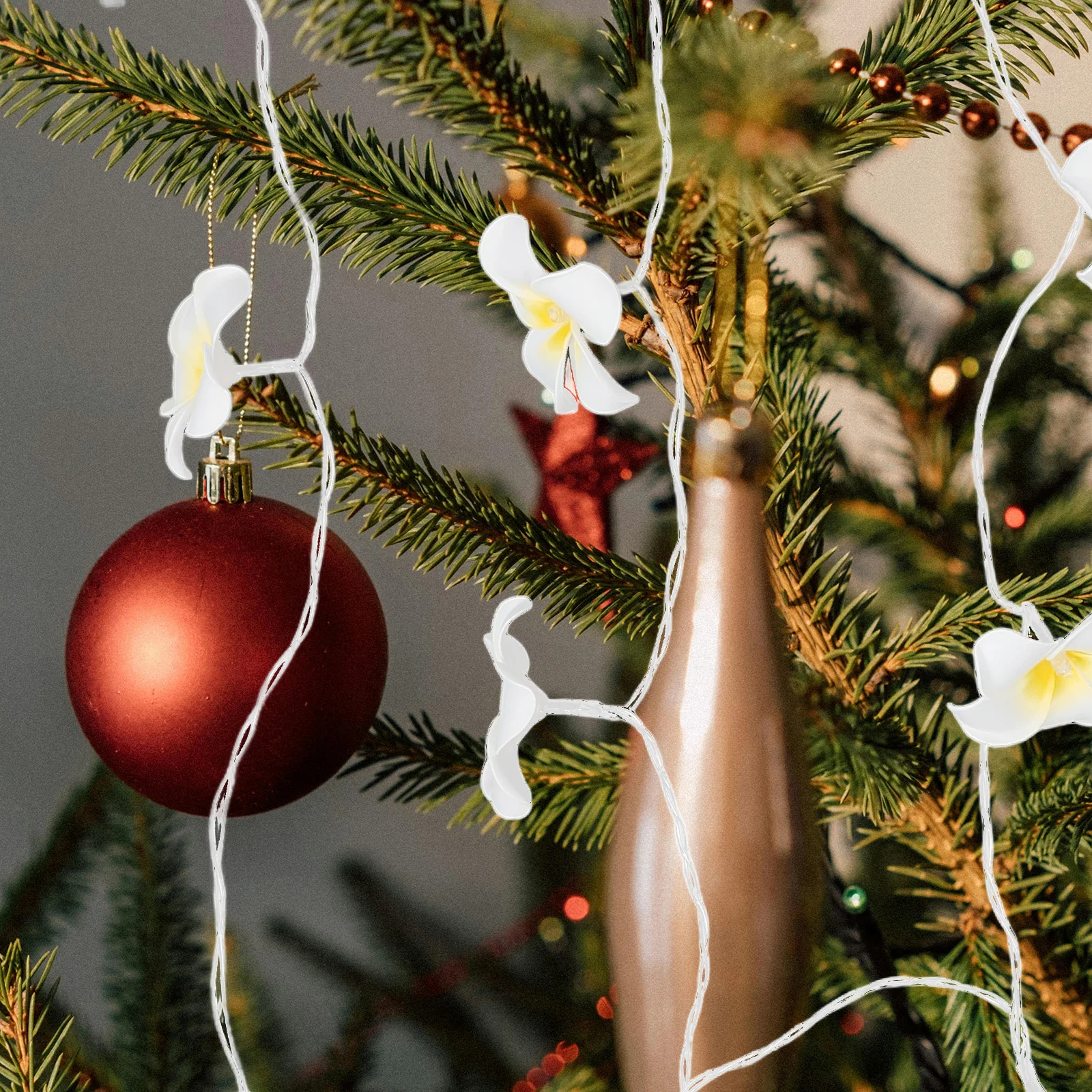 

LED String White Plumeria Flower String Powered LED String String Lamp