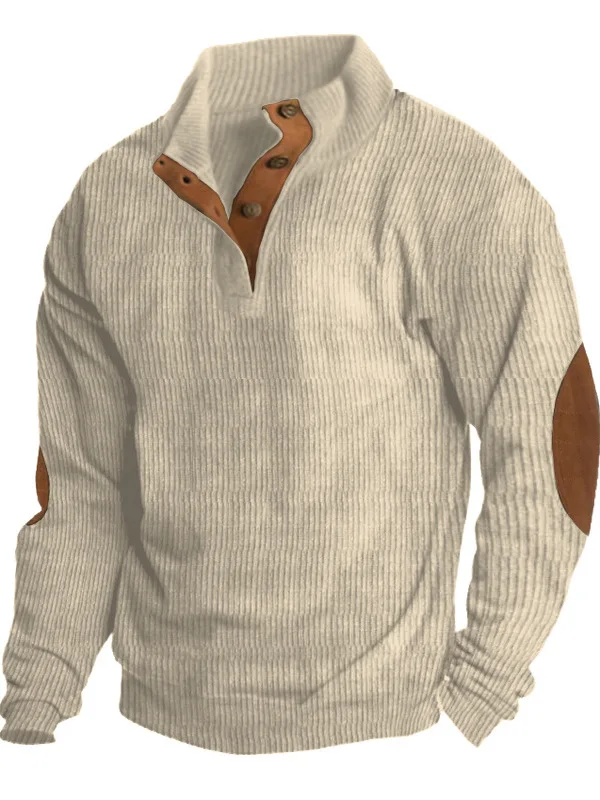 

Новая мужская повседневная весенняя рубашка с длинным рукавом, воротником-стойкой и пуговицами, из дышащей полиэстеровой ткани