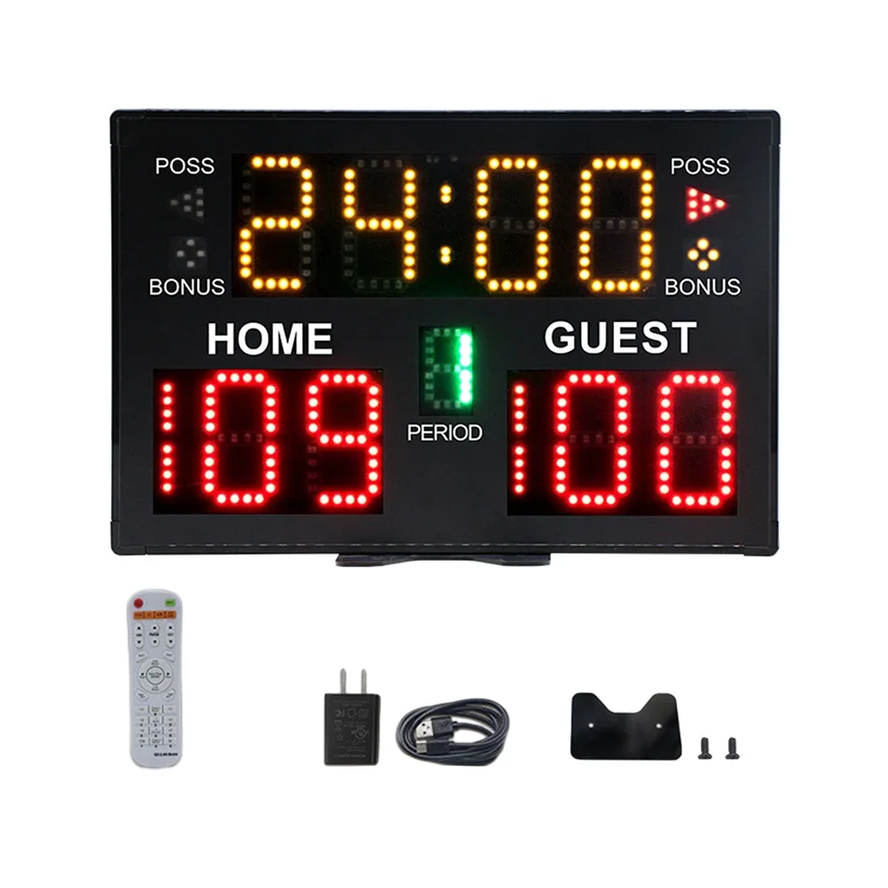 

Sound Hung On The Wall LED Digital Scorer Number Of Rounds Working Voltage Outdoors Power Supply 30m Control Distance