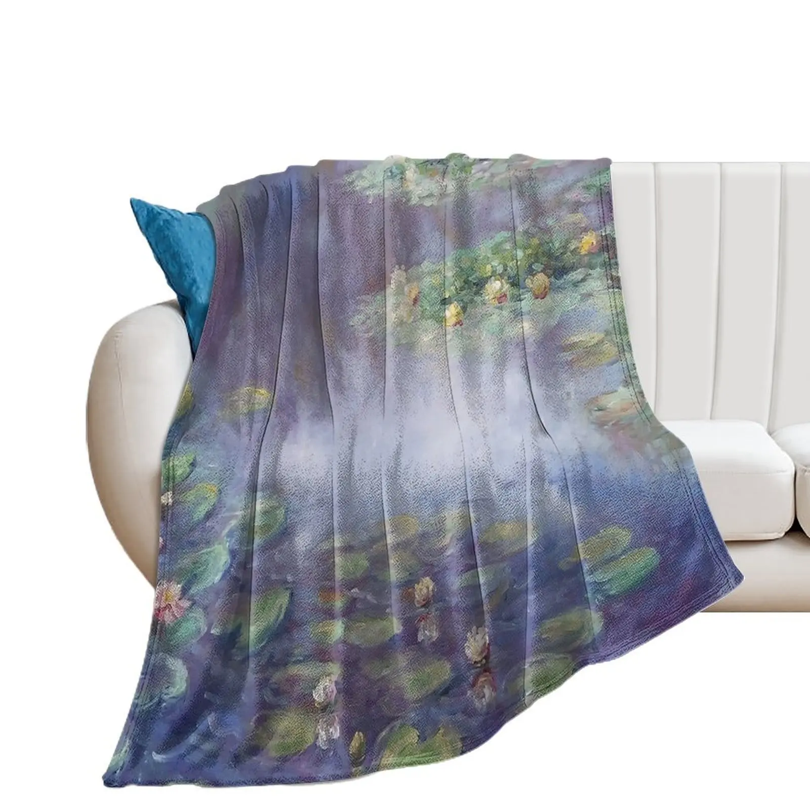 CLAUDE MONET, Water Lilies mask Throw Blanket Decorative Throw Fashion Sofas warm for winter Blankets