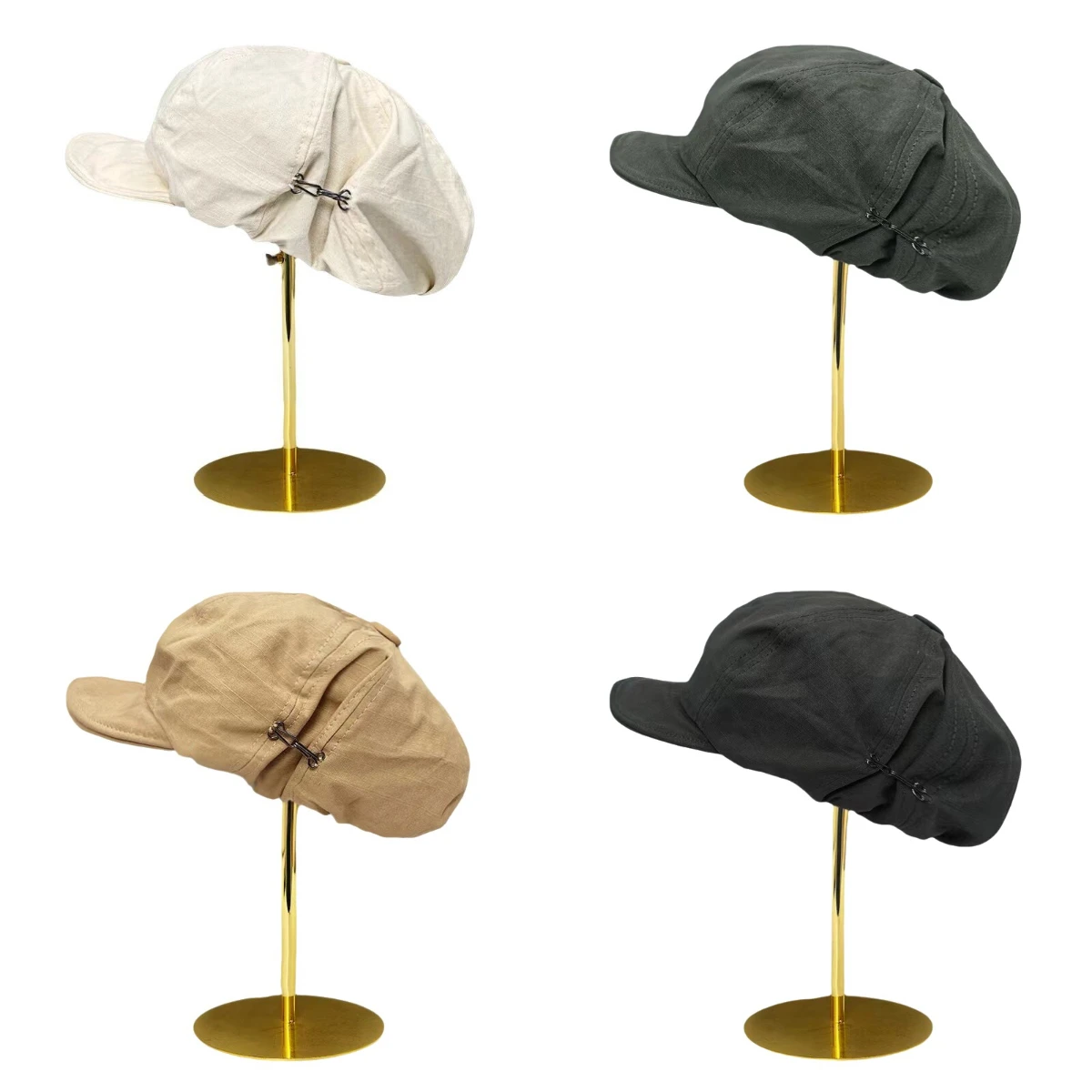 Versatile Solid Color Peaked Cap Literary Retro Beret Fashion Trend Unisex Painter's Hat Gentle and Breathable Newsboy Hat