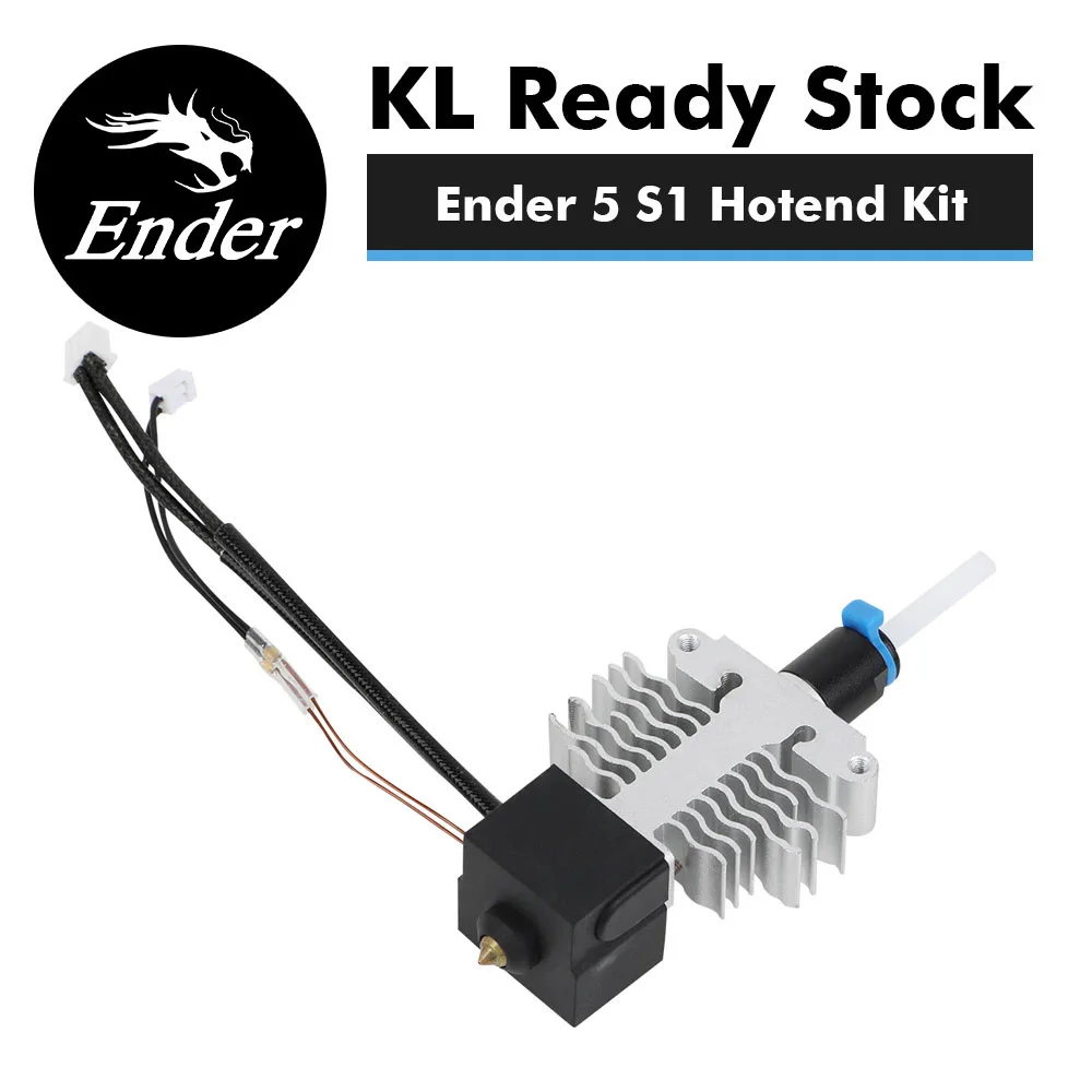 CREALITY Original Ender-5 S1 Hotend Kit Silver Metal Titanium Alloy+Copper Throat