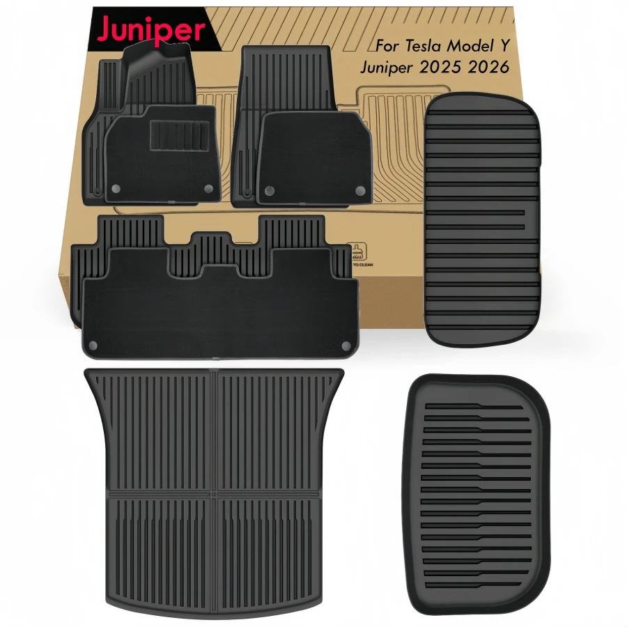 

Lhd Rhd Dual Layer TPE Floor Mats with Carpet For Tesla Model Y Juniper Launch 2025 2026 All Weather Protection Floor Trunk