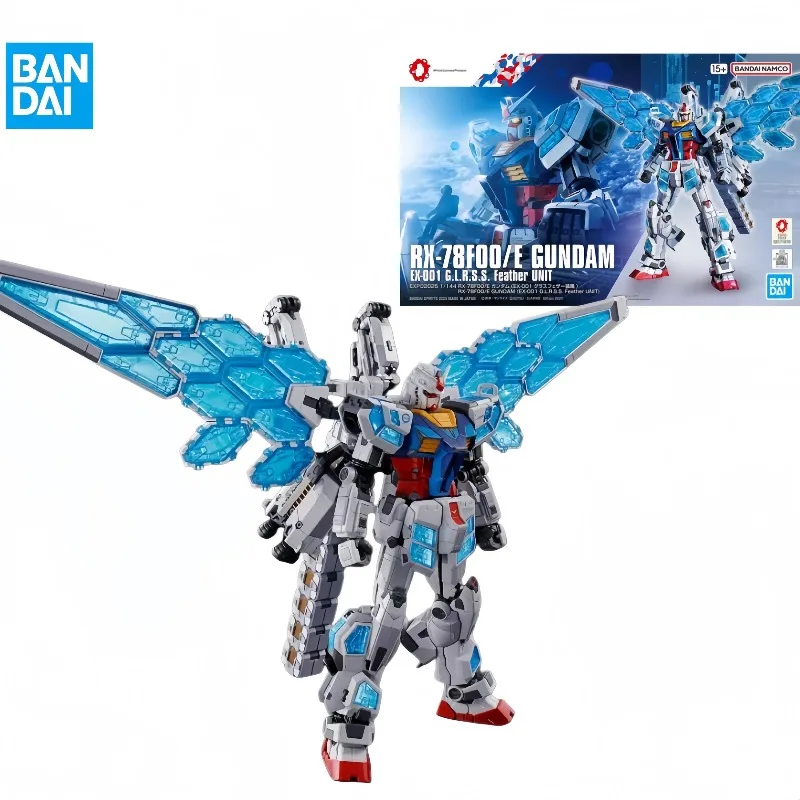 

Fast Shipping Bandai Genuine RX78F00/E EX001 GLRSS Feather UNIT 1/144 Anime Action Figure Robot Assembly Model Toy Gift
