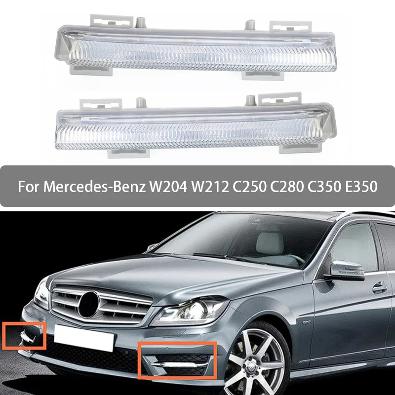 

Дневные ходовые огни для Benz W204 W212 C250 C280 C350 E350, противотуманные фары переднего бампера A2049069000 A2049068900