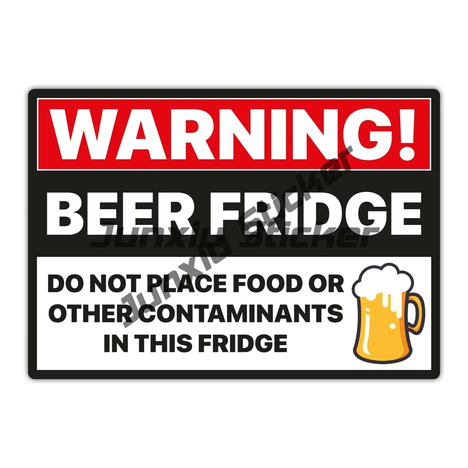 

Warning Beer Fridge Window Door Wall Indoor Outdoor Vinyl Sticker