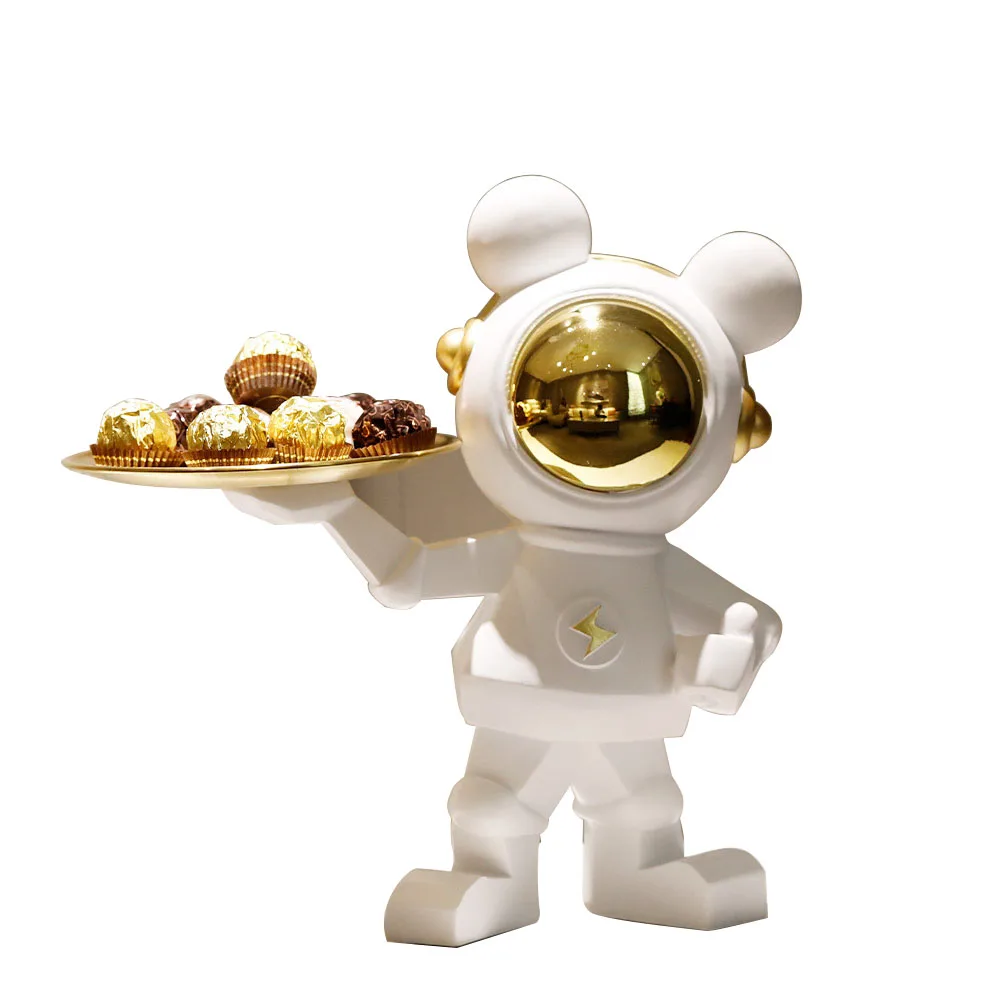 

Violent Bear astronauts astronaut tray candy tray Restaurant coffee table TV Wine Cabinet TV Retro Creative Model Ornaments