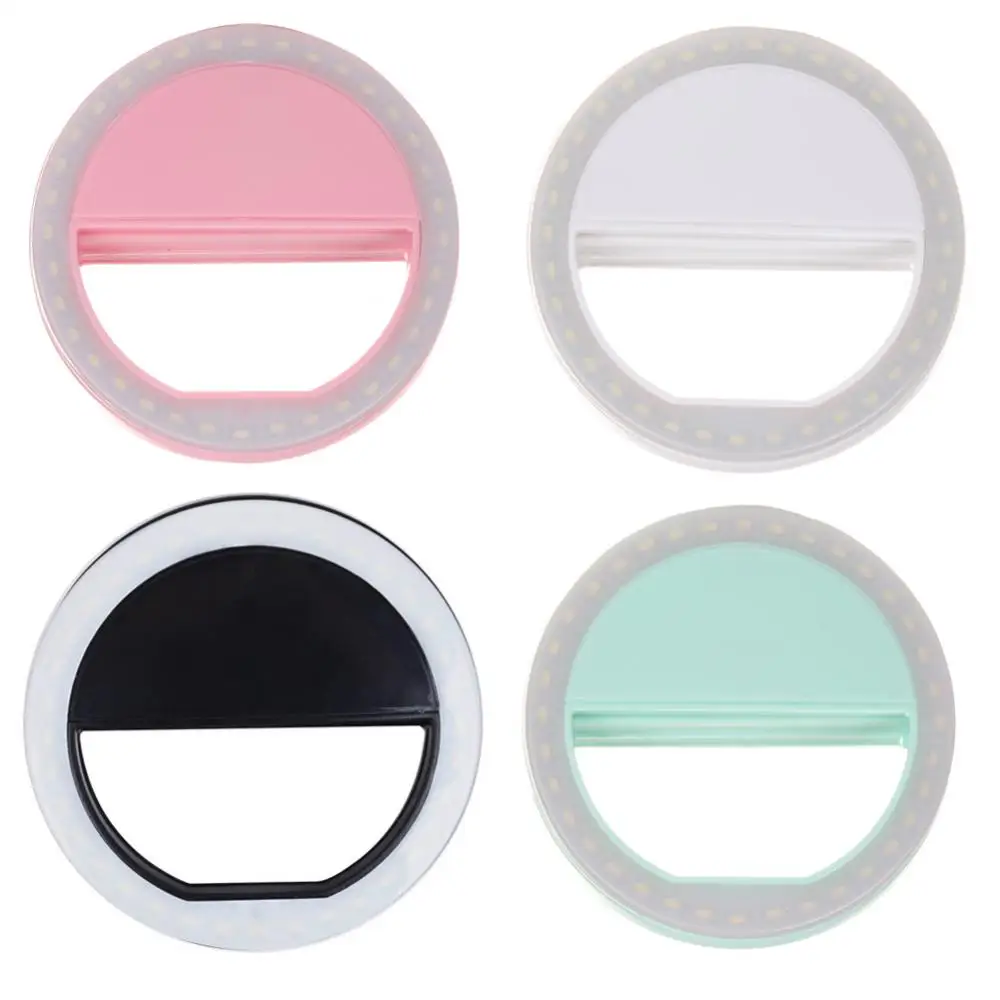 Led Selfie Ring Light Mobile Phone Lens LED Selfie Lamp Ring for Phone Selfie Clip Light Accessorie