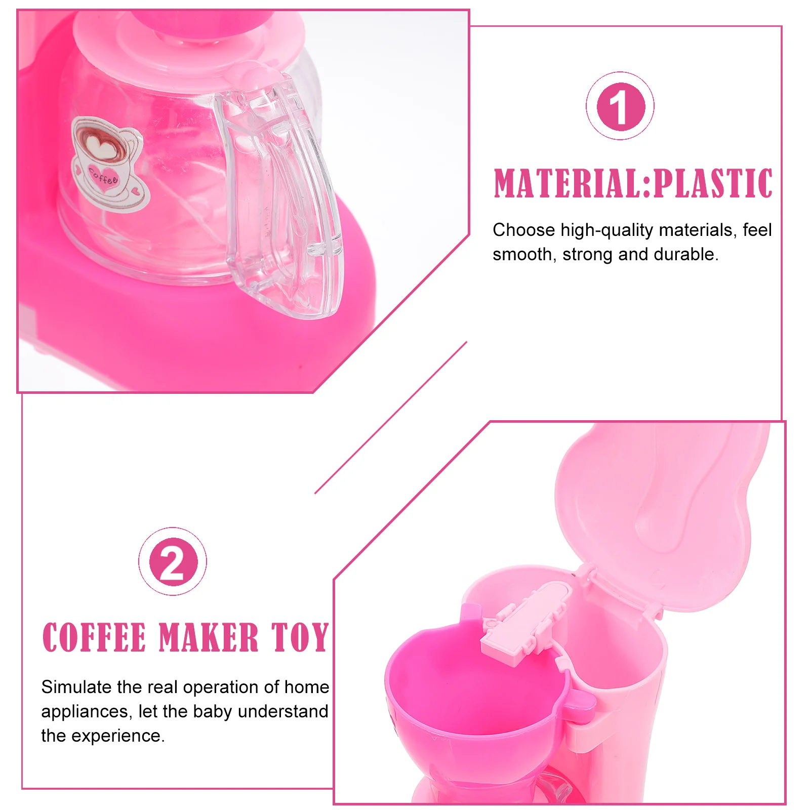 

1Pcs Coffee Machine Educational Kids Early Learning Simulation Mini Home Appliance for Parent Child Interaction Creative Play