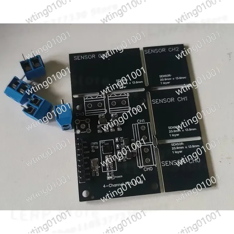for FDC2214 Capacitive Sensing Board Touch Detection Hand Motion Tracking Page Counter Fluid Height Monitor DIY Project Kit