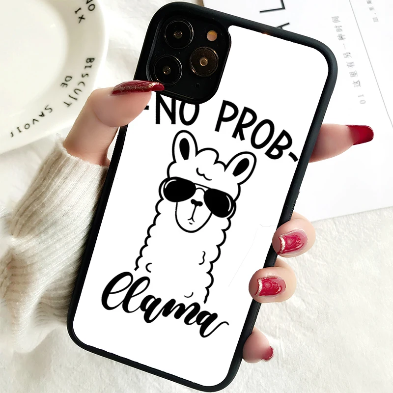 5 5S SE 2020 Phone Cover Case for iPhone 6 6S 7 8 PLUS X XS XR 11 12 13 MINI 14 PRO MAX Rubber Silicone No Drama Prob Llama Lama