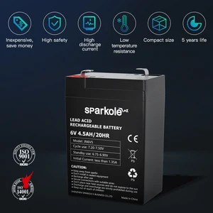 Dây dẫn axit hóa do nước ngoài, 6V, 4.5Ah, pin sạc di động, nguồn cắm trại bên ngoài, đồ chơi, đèn, đèn được thực hiện 10 pin bán hàng chính - №9