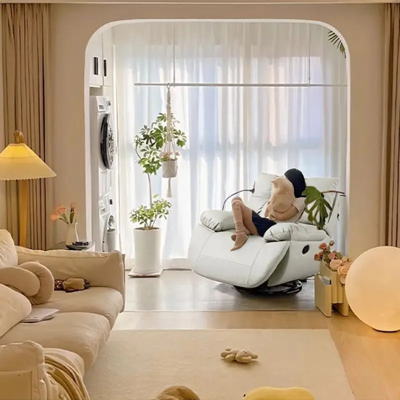 Electric single sofa household lazy sofa reclining and sleeping multi-functional leisure sofa