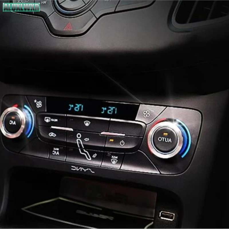 Car Air Conditioning Knob Decorative Cover for Ford Focus ST Wagon Sedan hatchback RS 2015 2016 2017 Auto Accessories