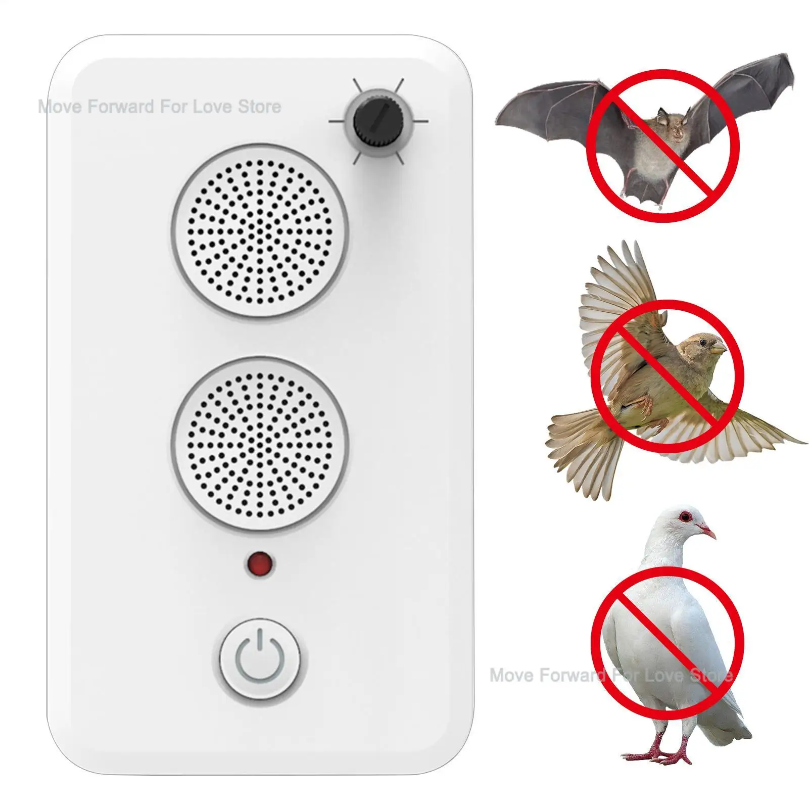 Repelente Ultrasónico de Plagas Ajustable para Exteriores, Dispositivo Electrónico Recargable para Ahuyentar Murciélagos y Aves, para Hogar, Jardín y Patio