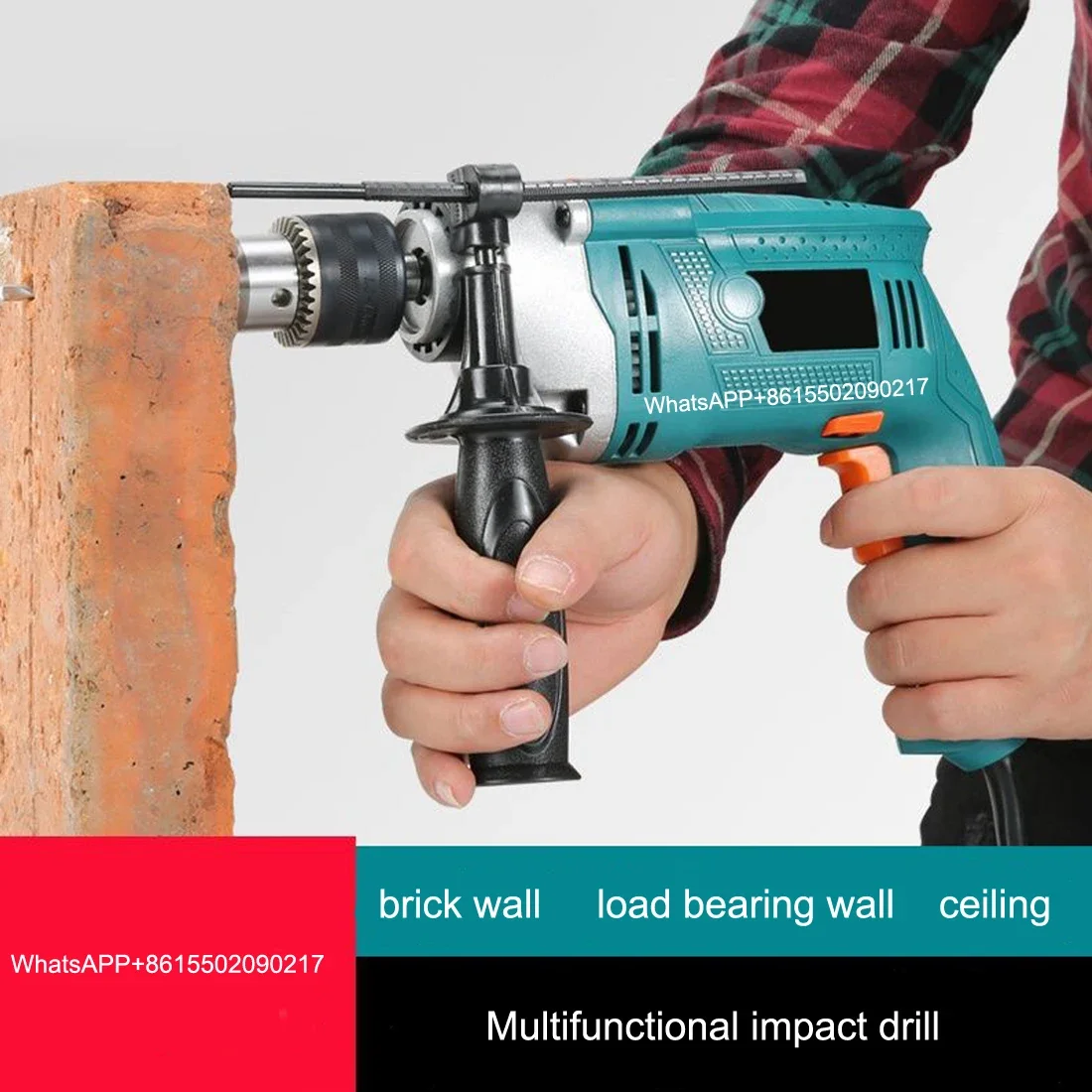 Electric Drill Impact Drill/600W Multifunctional Drilling Machine/Through Wall Mini Pistol Electric Turning Micro Hammer Set