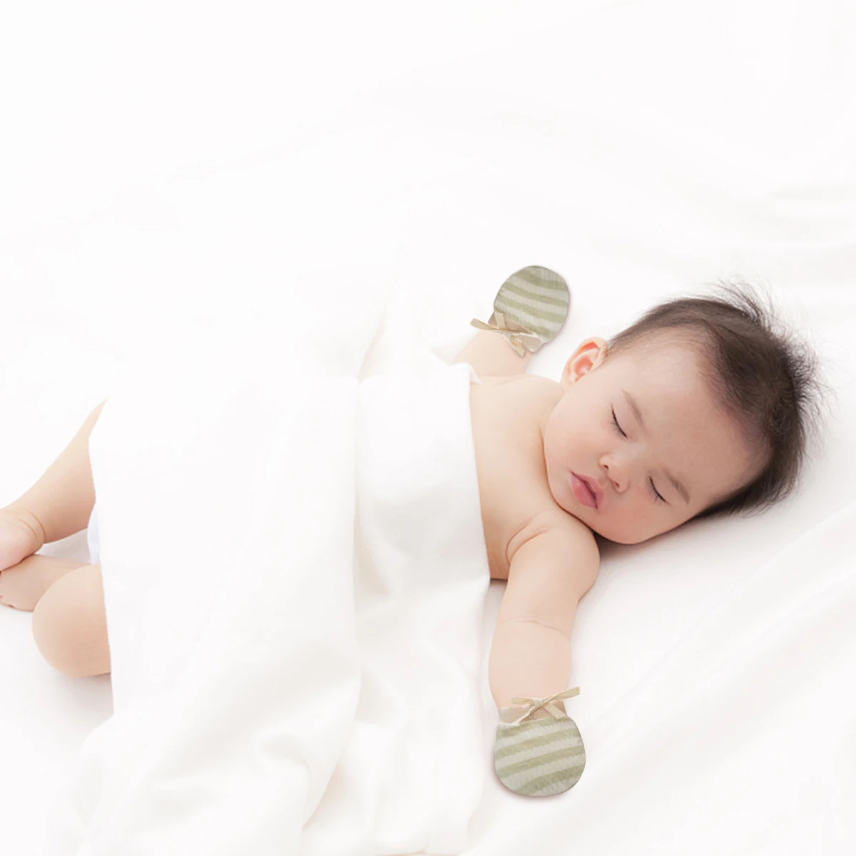 

3 Pairs Anti Scratch Newborn Baby Mittens Cotton Protection Soft Elastic Wrist Infants Anti-scratch Gloves Newborn Gloves