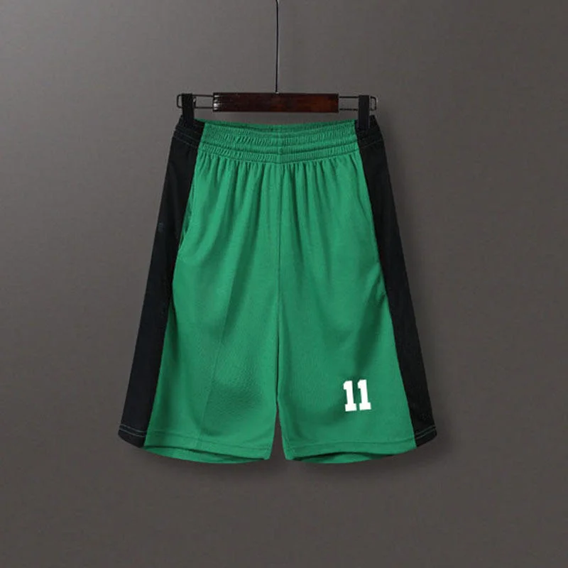 Sommer-Sonderangebot Herren Lila-Gelbe Basketball-Shorts mit Seitenstreifen, Atmungsaktives Mesh-Gewebe, Elastischer Bund, Fünf-Punkt-Shorts – Detail 12