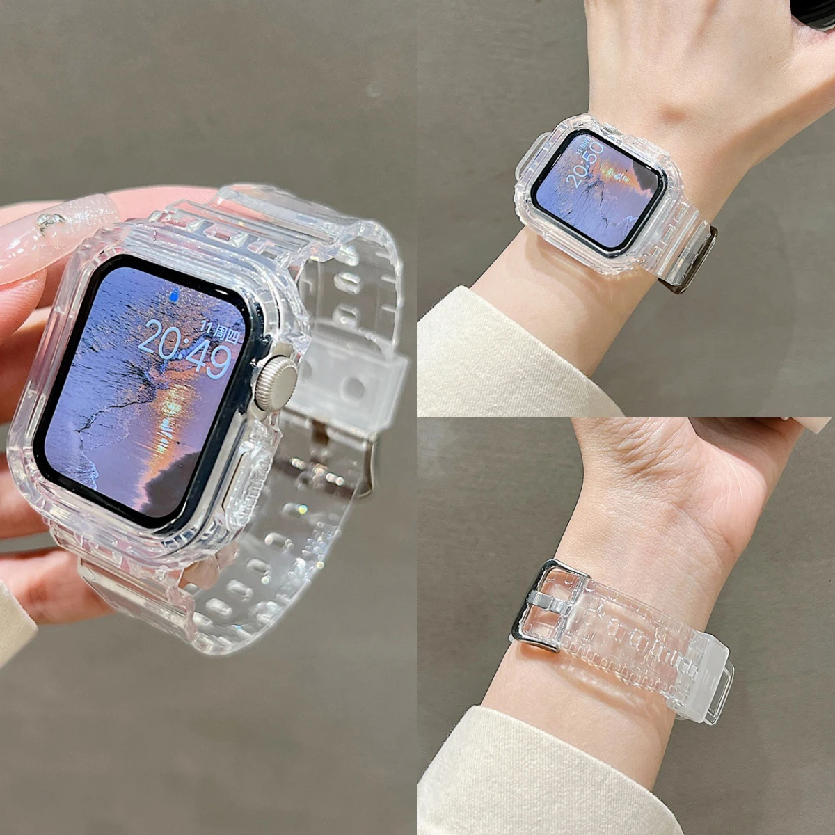 Siliconen band + hoesje voor A - Smartwatch Apple Watches For Men recensie en prijs