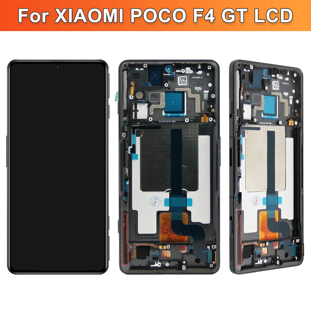 100% Tested For Xiaomi Poco F4 GT Screen LCD Display Screen Digitizer Assembly For POCO F4 GT 21121210G Display Touch Screen