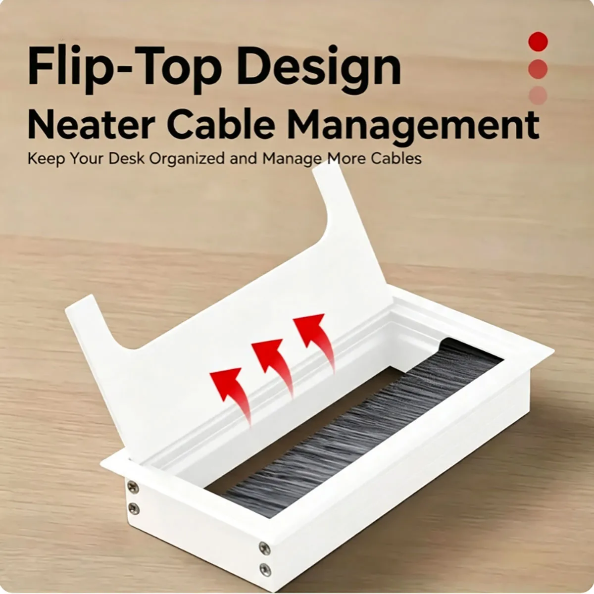80/120/160mm Rectangular Aluminum Alloy Wire Hole Cable Grommet Cover for Office Desk Cabinet Tabletop Cable Management