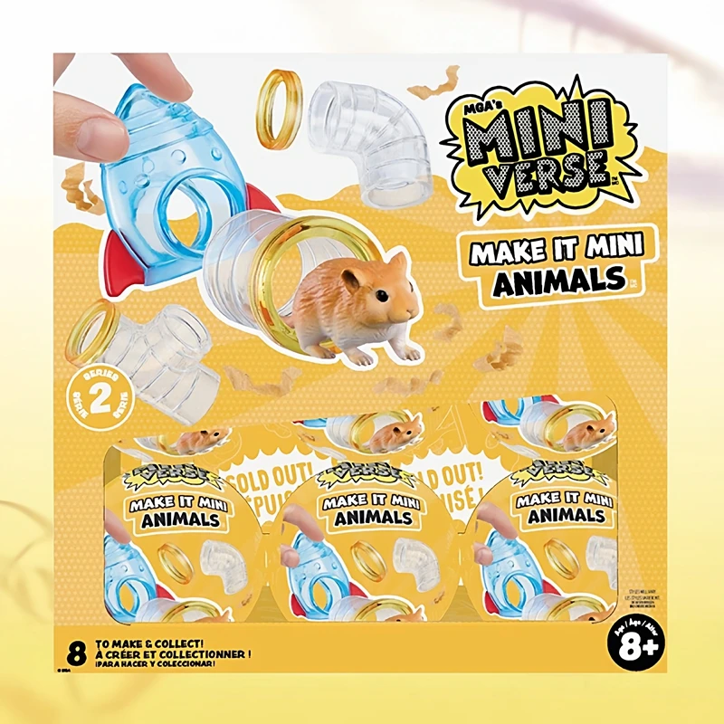 

Genuine MGA Miniverse Make It Mini Pets Series 2 DIY Mini Pet Blind Ball Hermit Crab Anime Figure Tiny Animal Figure Ornament