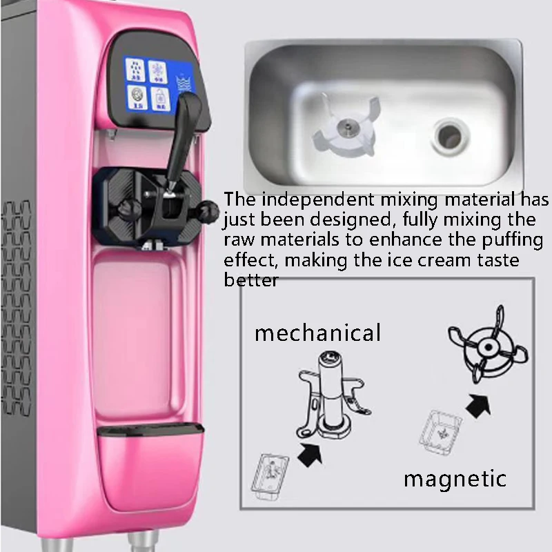 Ice Cream Maker Machine with Small Mini Automatic Cone, Children's Ice Cream, Ice Cream Machine 220V/50HZ